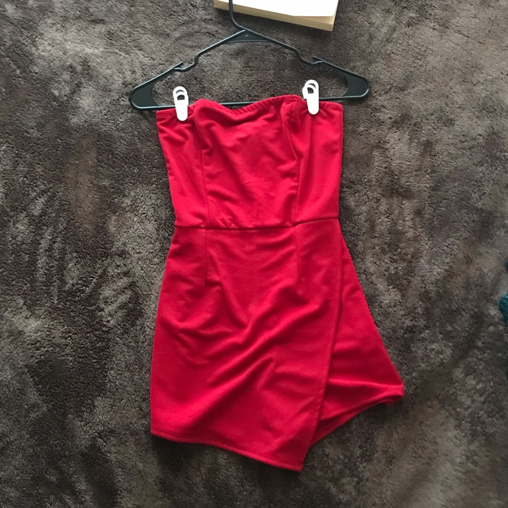 dark red romper